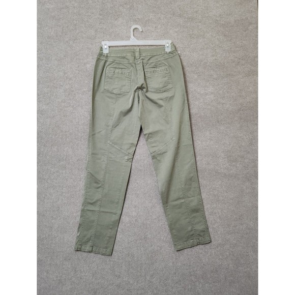 Chicos So Slimming Pants Womens 0 US S Army Green Zip Straight Leg Cotton Stretc - Picture 3 of 6